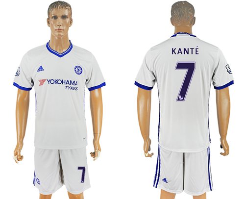 Chelsea #7 Kante White Soccer Club Jersey - Click Image to Close